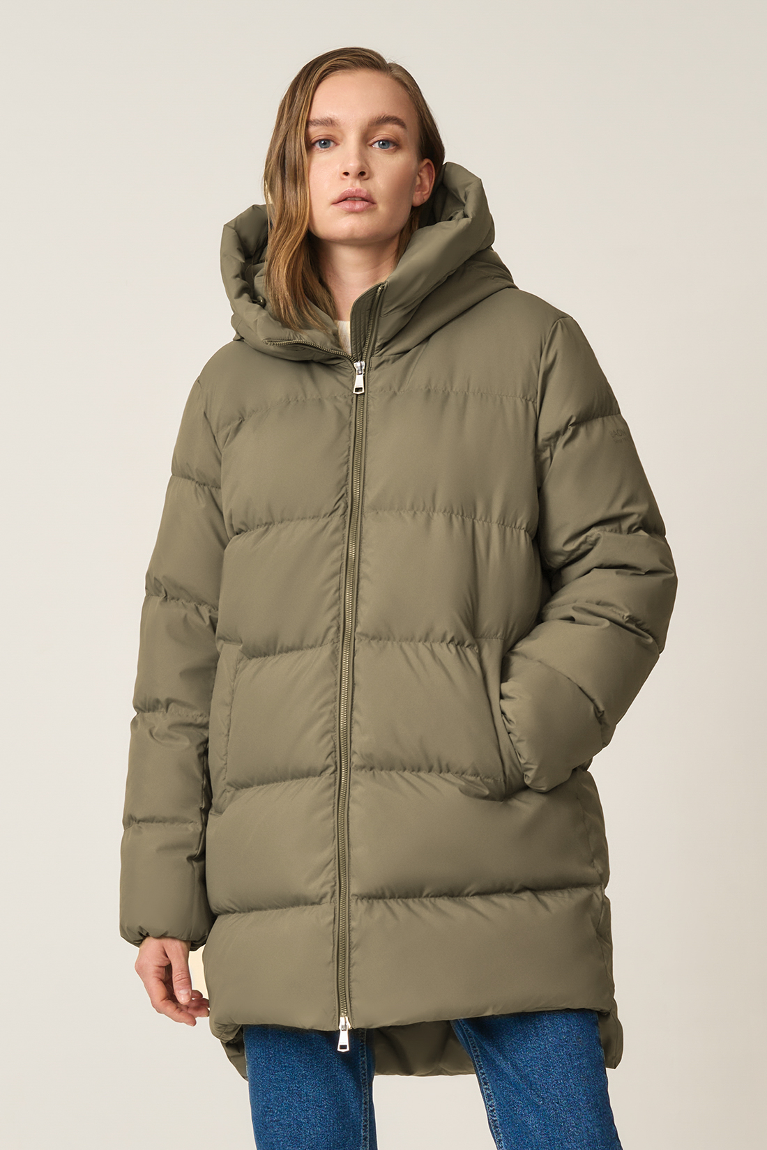 

Пуховик женский Baon B0022702 хаки XL, B0022702