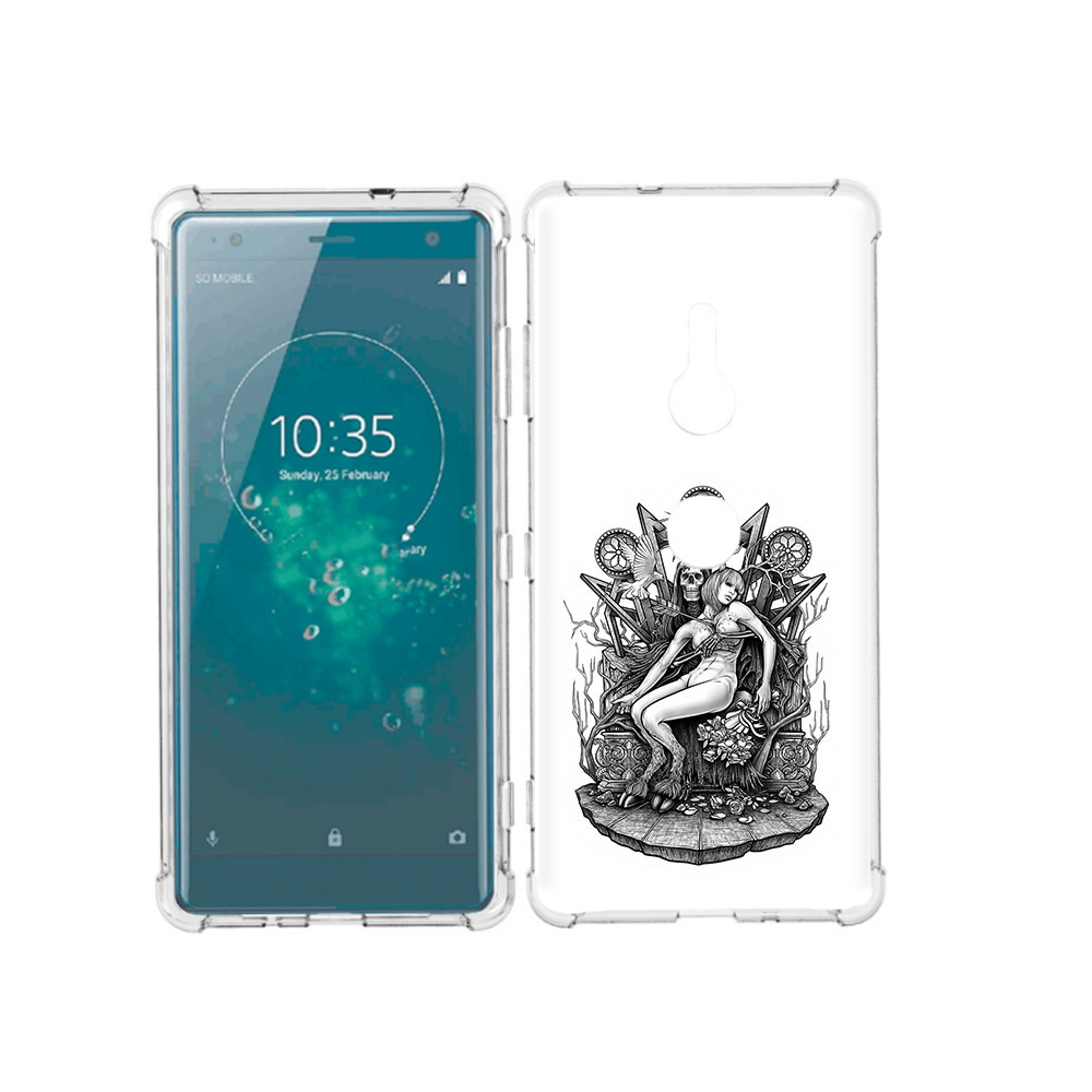 

Чехол MyPads Tocco для Sony Xperia XZ3 девушка на троне, Прозрачный, Tocco
