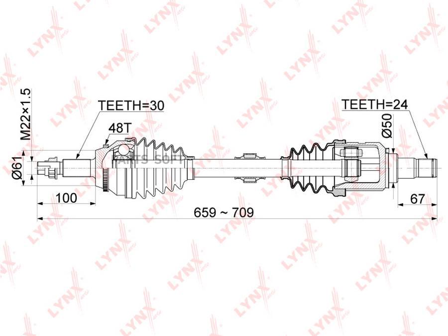 

Привод В Сборе Лев.Toyota Camry(V50) 3.5 11>, Lexus Es350 15> LYNXauto арт. CD-1150A