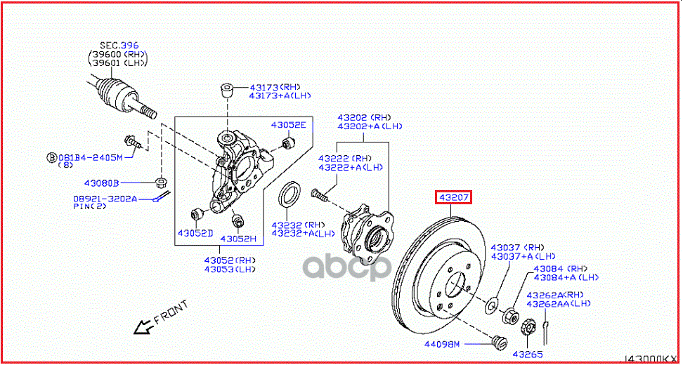 

NISSAN 432061CA0A Диск тормозной задний [ORG]