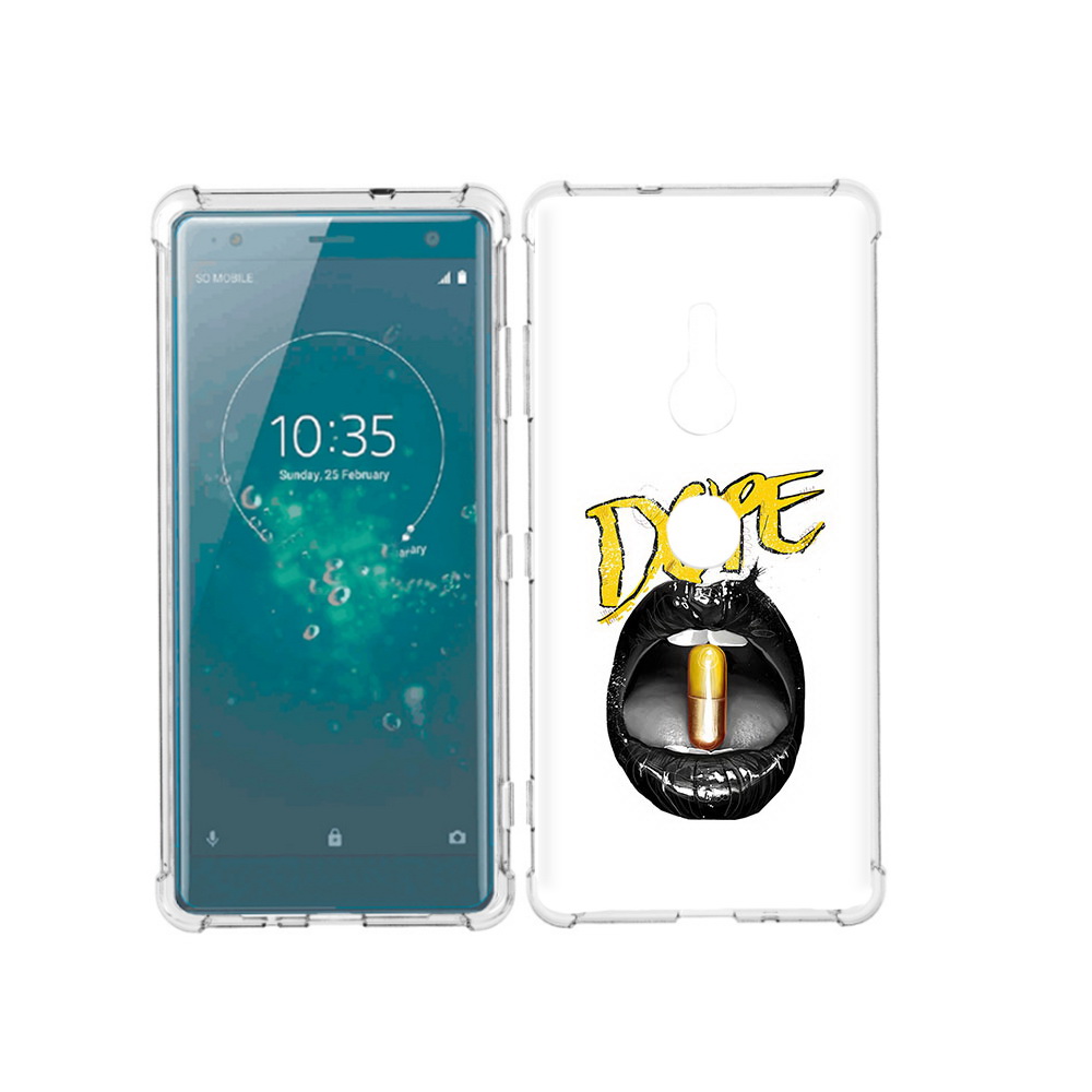 

Чехол MyPads Tocco для Sony Xperia XZ3 губы, Прозрачный, Tocco