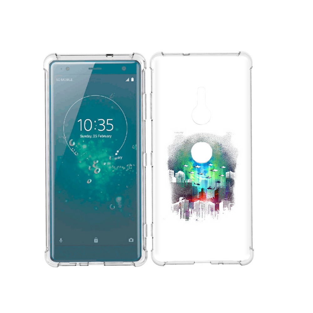 

Чехол MyPads Tocco для Sony Xperia XZ3 город в свечении, Прозрачный, Tocco