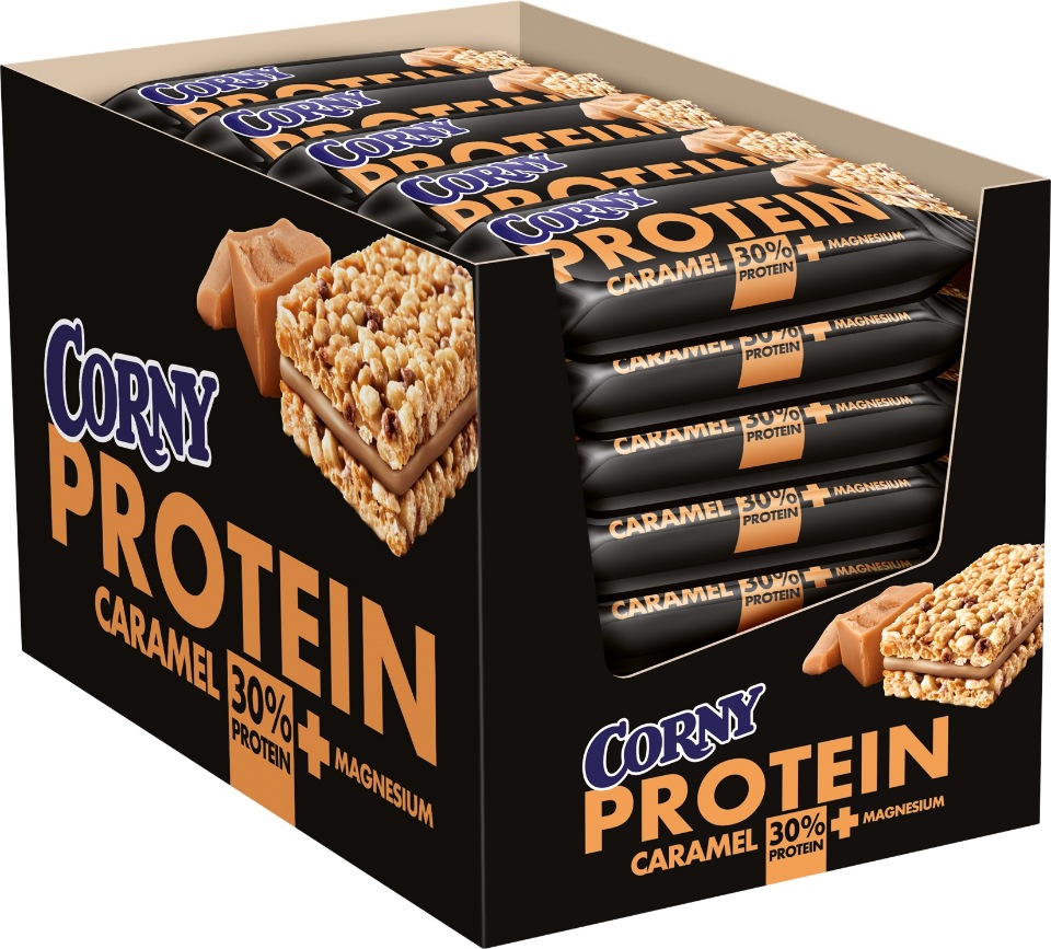 фото Протеиновый батончик со злаками corny protein карамель, 24 шт по 35г