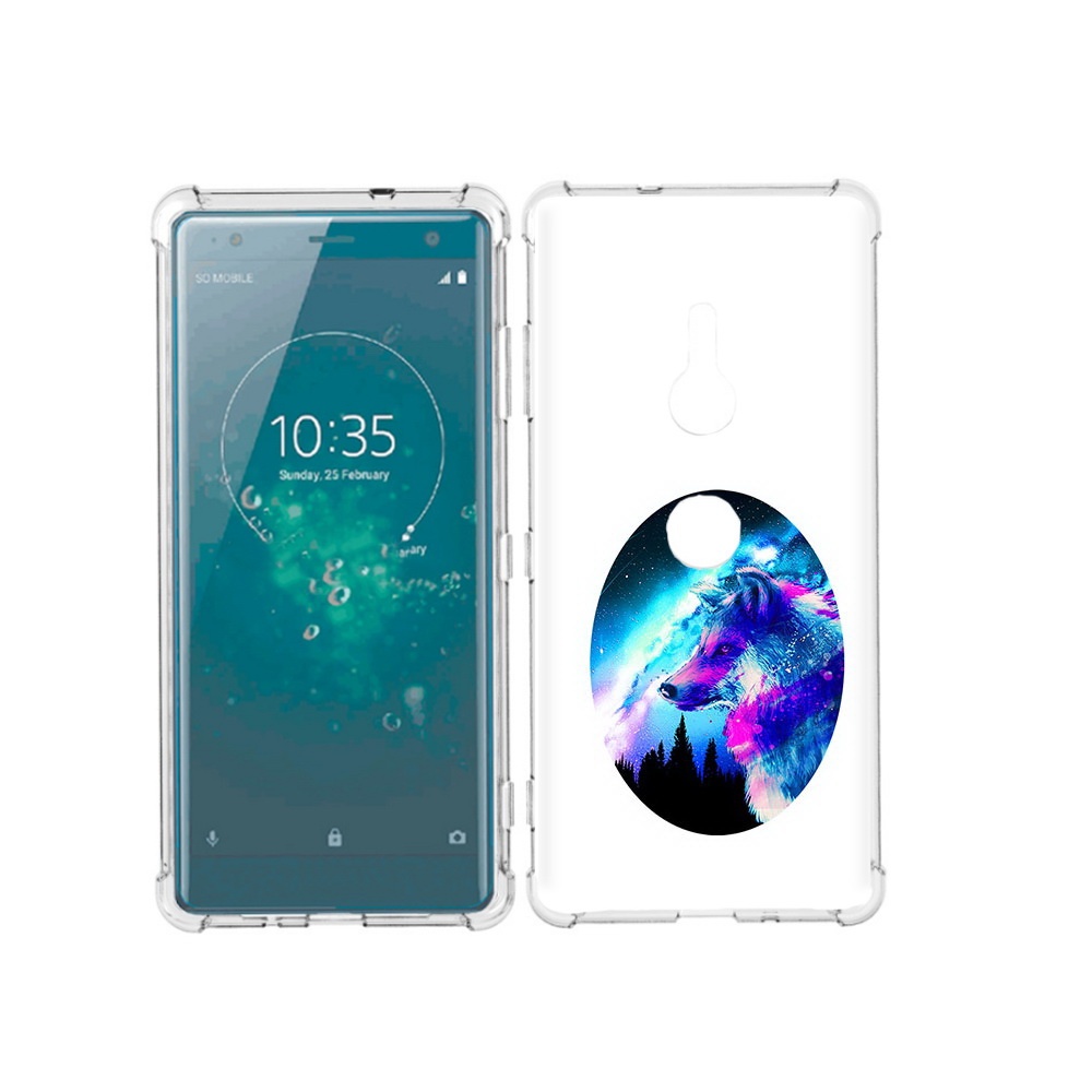 

Чехол MyPads Tocco для Sony Xperia XZ3 голубой волк, Прозрачный, Tocco