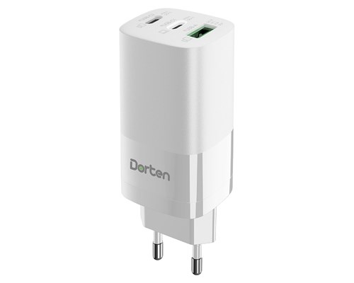 фото Dorten gan 2хusb-c + usb-a 65w white