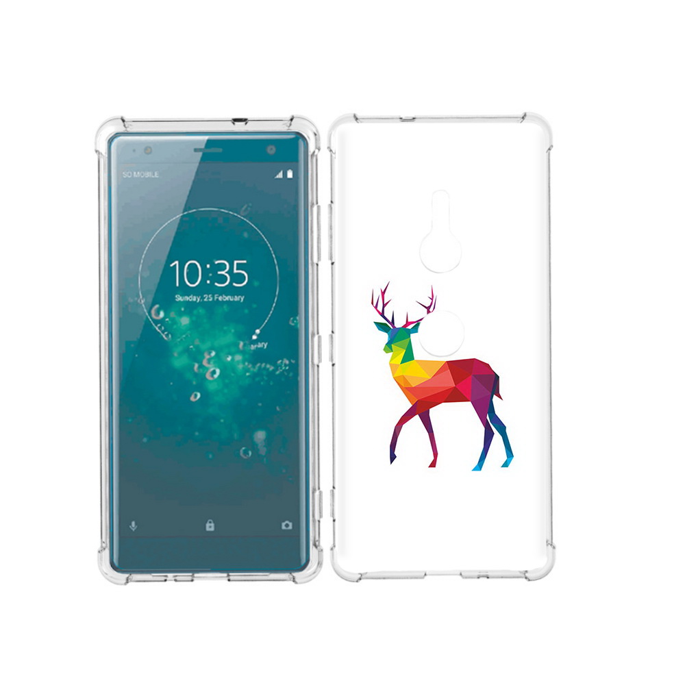 

Чехол MyPads Tocco для Sony Xperia XZ3 геометрический олень, Прозрачный, Tocco