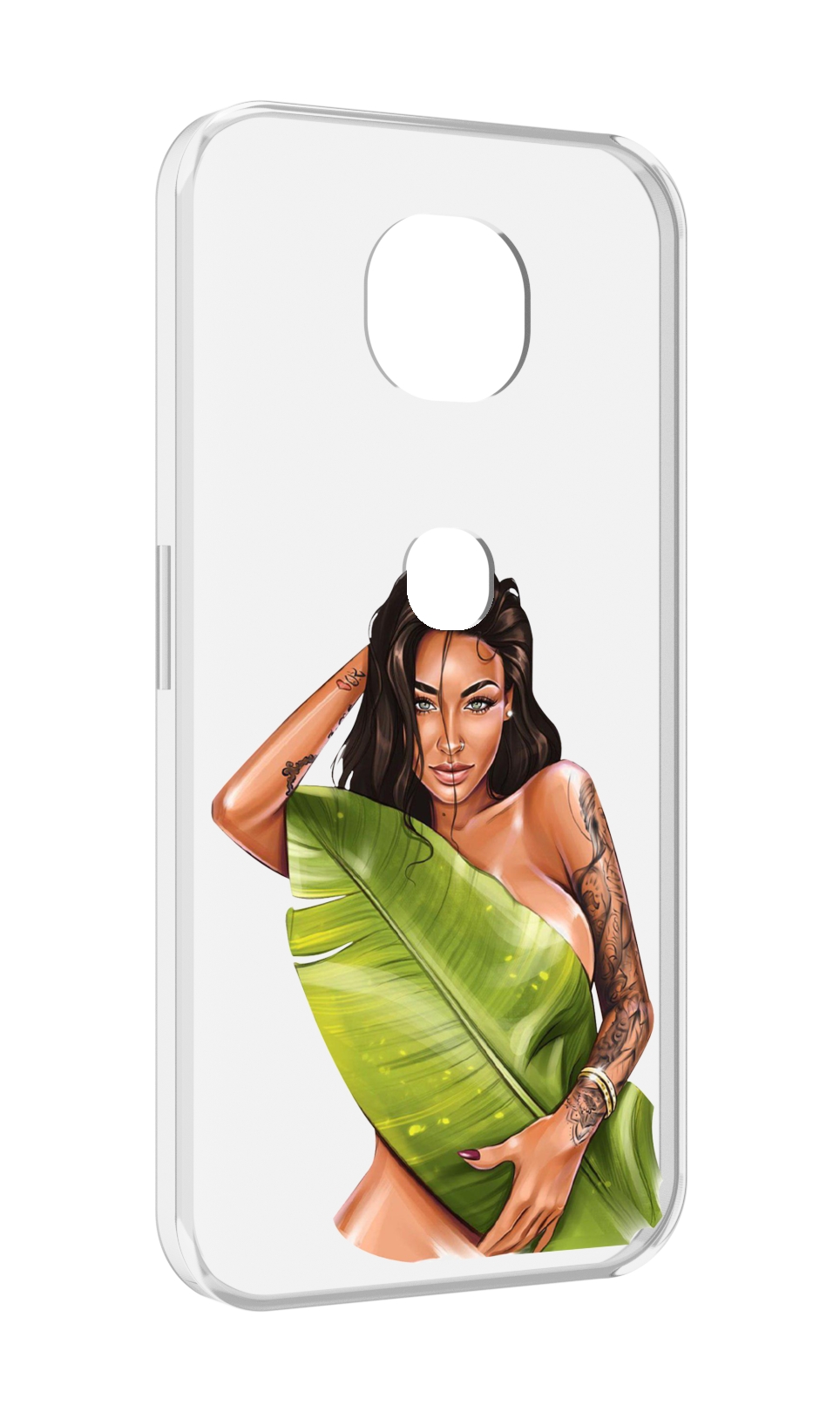 

Чехол MyPads девушка-модель-с-большим-листом женский для Motorola Moto G5S (XT1799-2), Прозрачный, Tocco