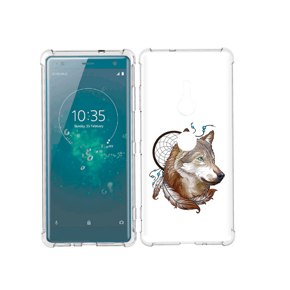 

Чехол MyPads Tocco для Sony Xperia XZ3 волк и ловец снов, Прозрачный, Tocco
