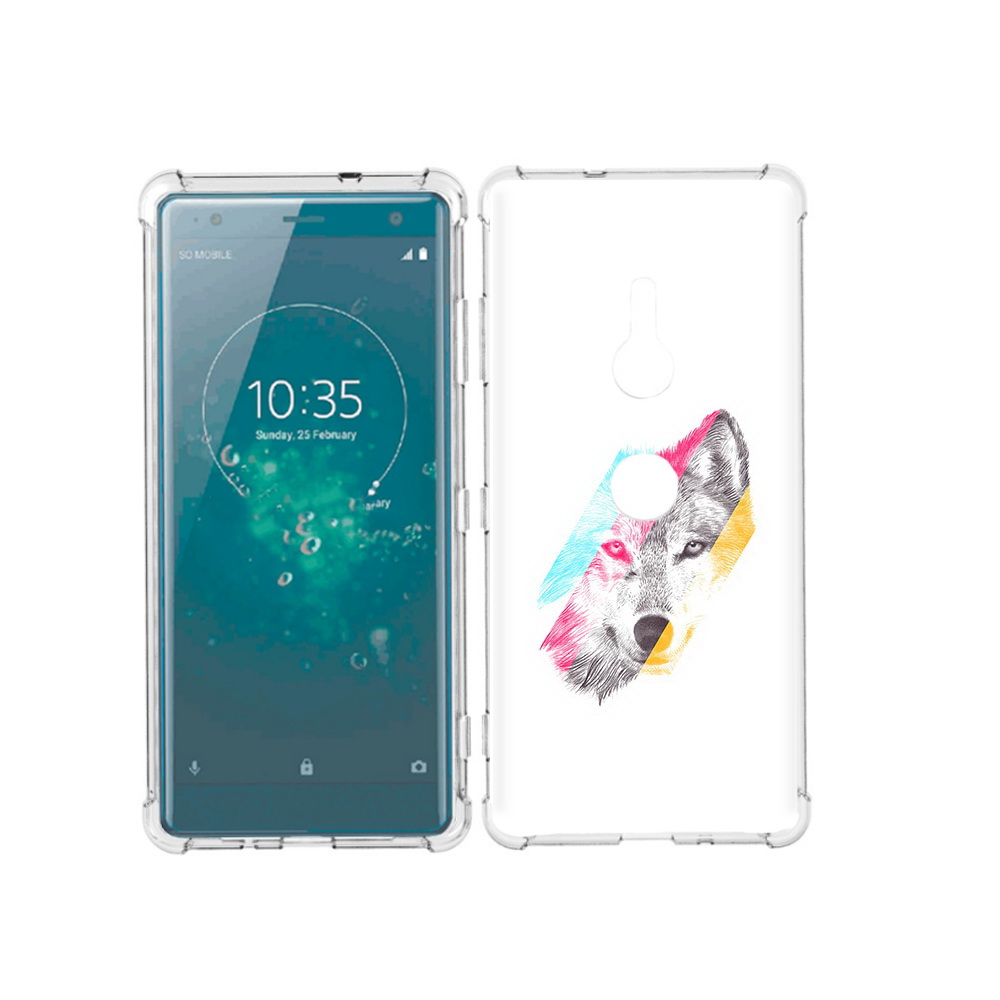

Чехол MyPads Tocco для Sony Xperia XZ3 волк градиент, Прозрачный, Tocco