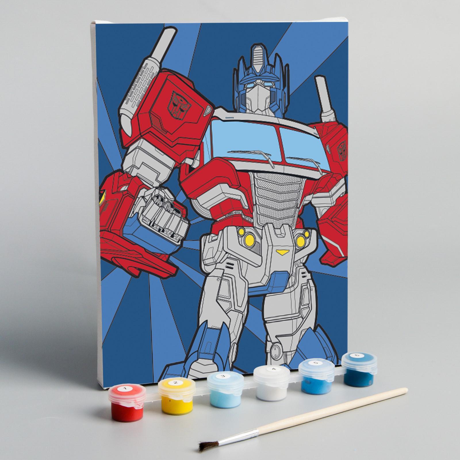 Картина по номерам Hasbro Transformers Оптимус, 21х15 см