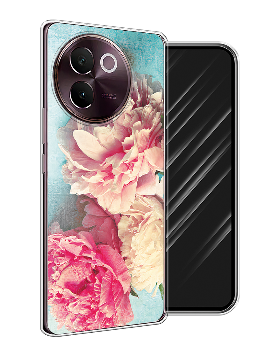 

Чехол Awog на Vivo V30e "Пионы new", Бирюзовый, 2610550-1