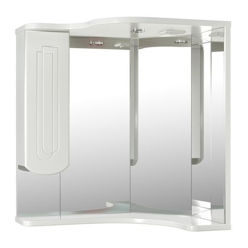 

Шкаф MIXLINE Корнер левый угловой с подсветкой, с зеркалом, подвесной, 630х700х460 мм,