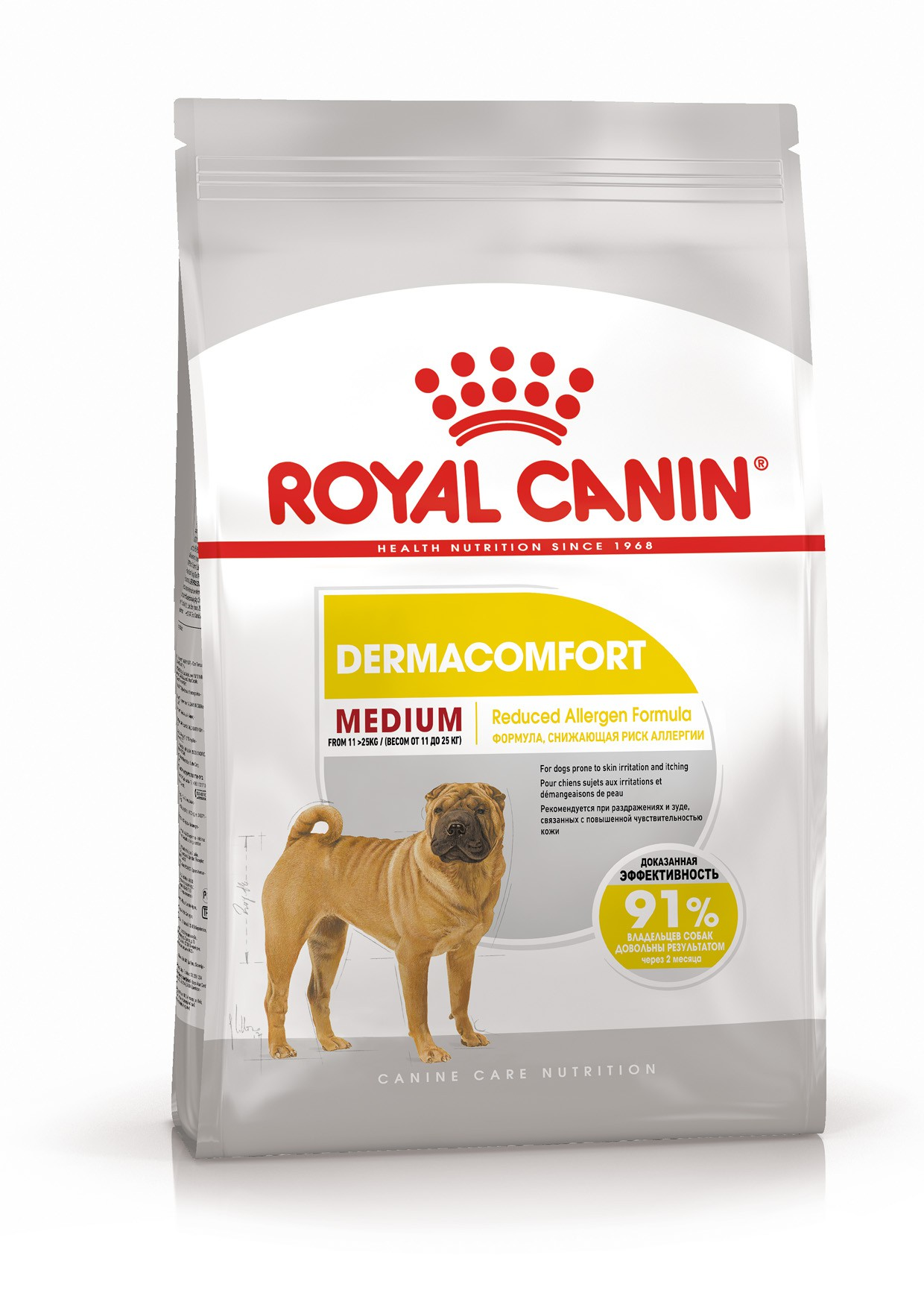 фото Сухой корм для собак royal canin dermacomfort medium adult, мясо, 10кг