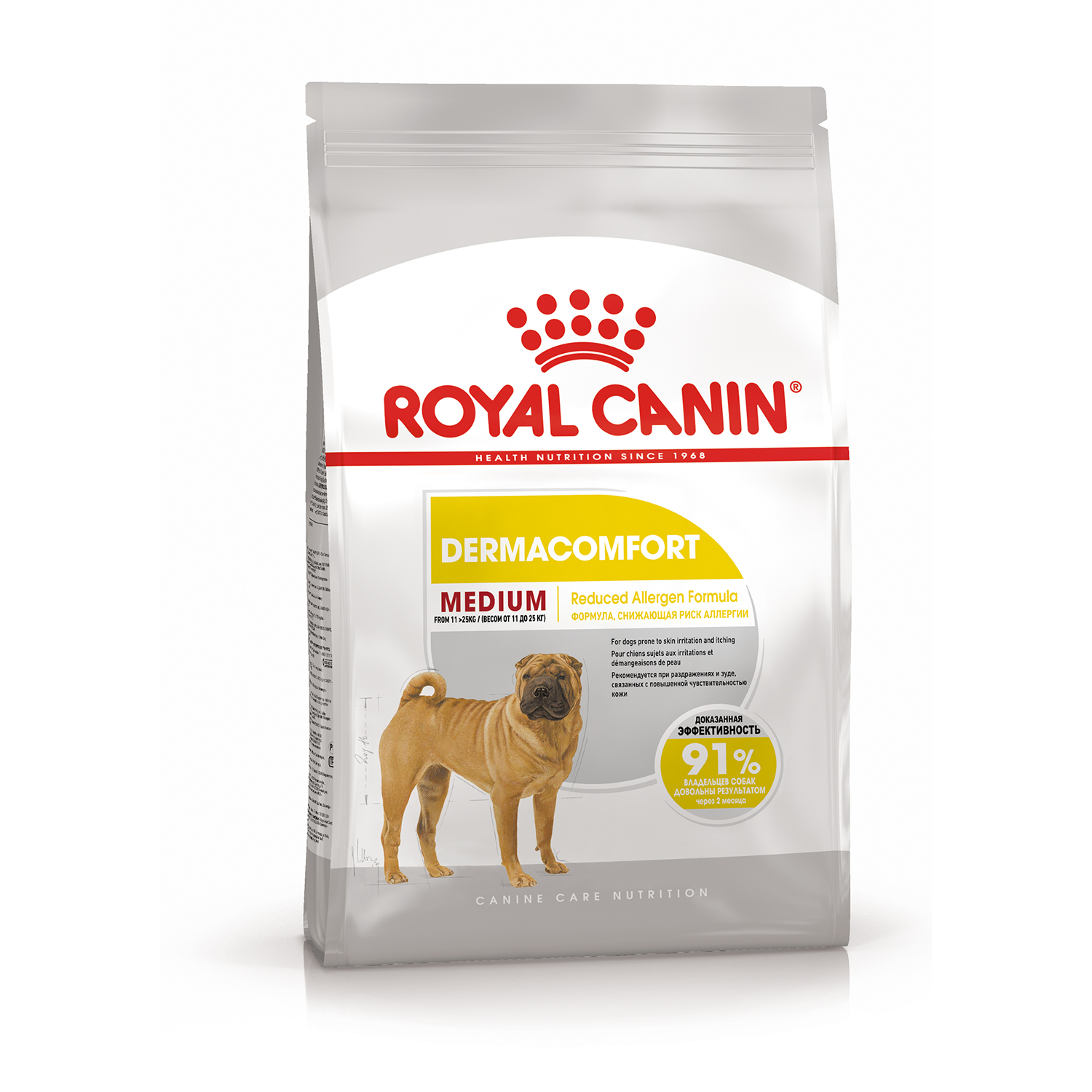 

Сухой корм для собак Royal Canin Medium Dermacomfort, с чувствительной кожей 10 кг, Medium Dermacomfort