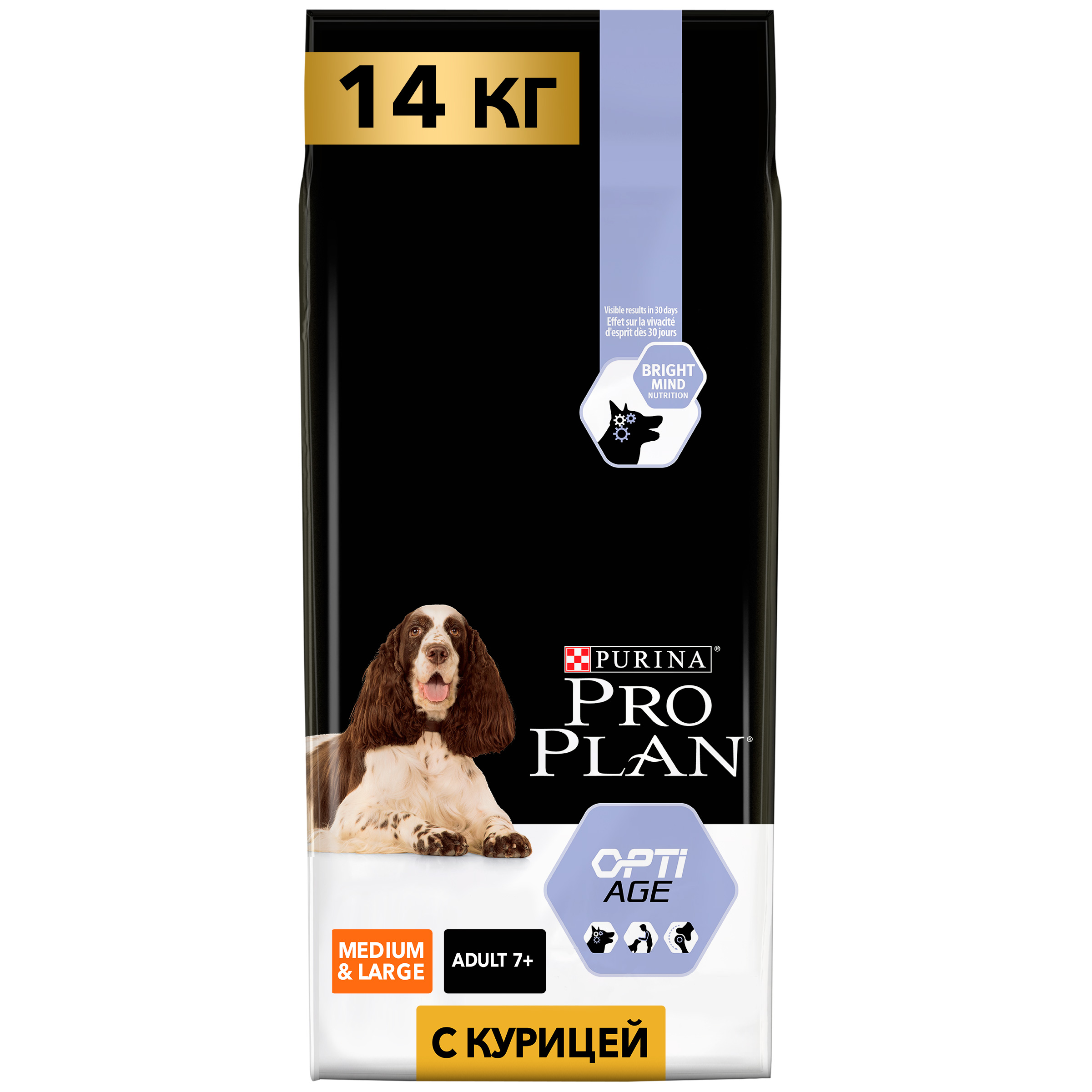 фото Сухой корм для собак pro plan optiage medium & large adult 7+, для пожилых, курица, 14кг