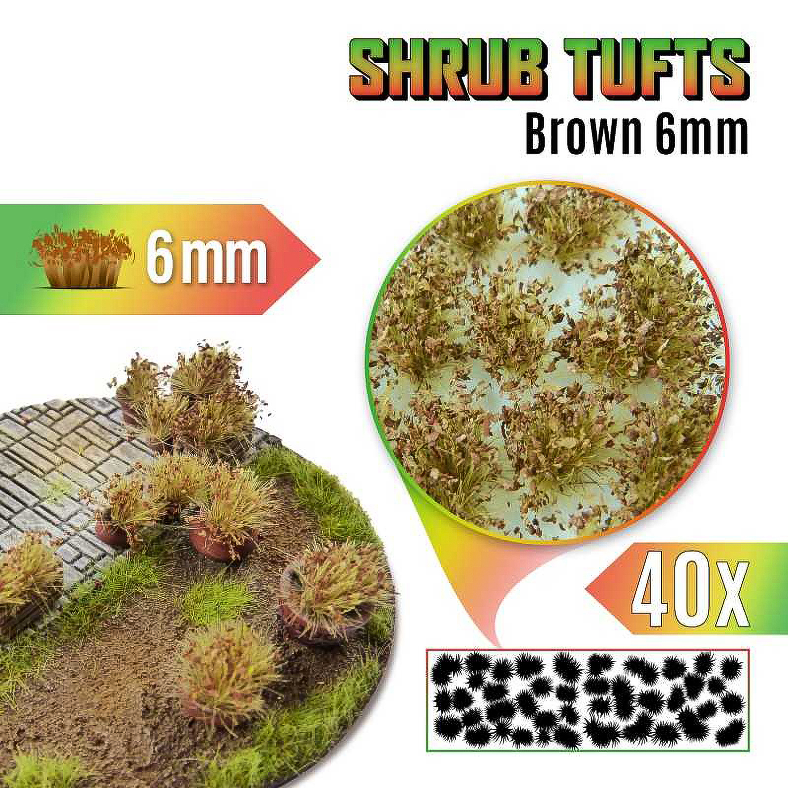 

Кусты для моделирования Green Stuff World Shrub Tufts 6 mm Brown, Shrub Tufts