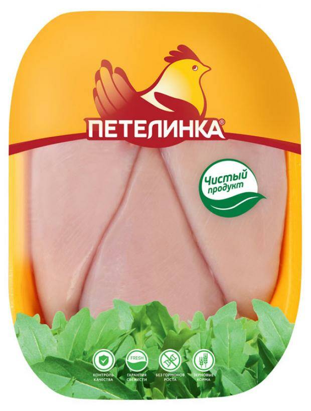 

Филе грудки ЦБ Петелинка без кожи, охлажденное, 500-600 г