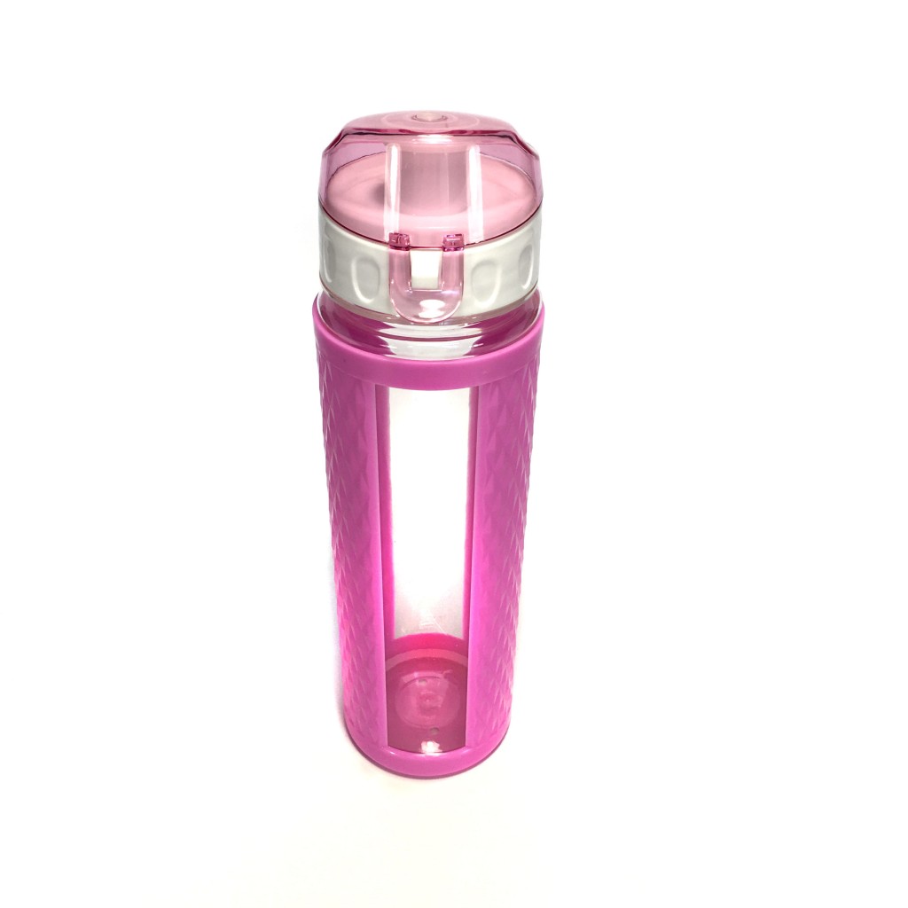 фото Бутылка для воды с вакуумным клапаном (цвет: розовый ) nobrand