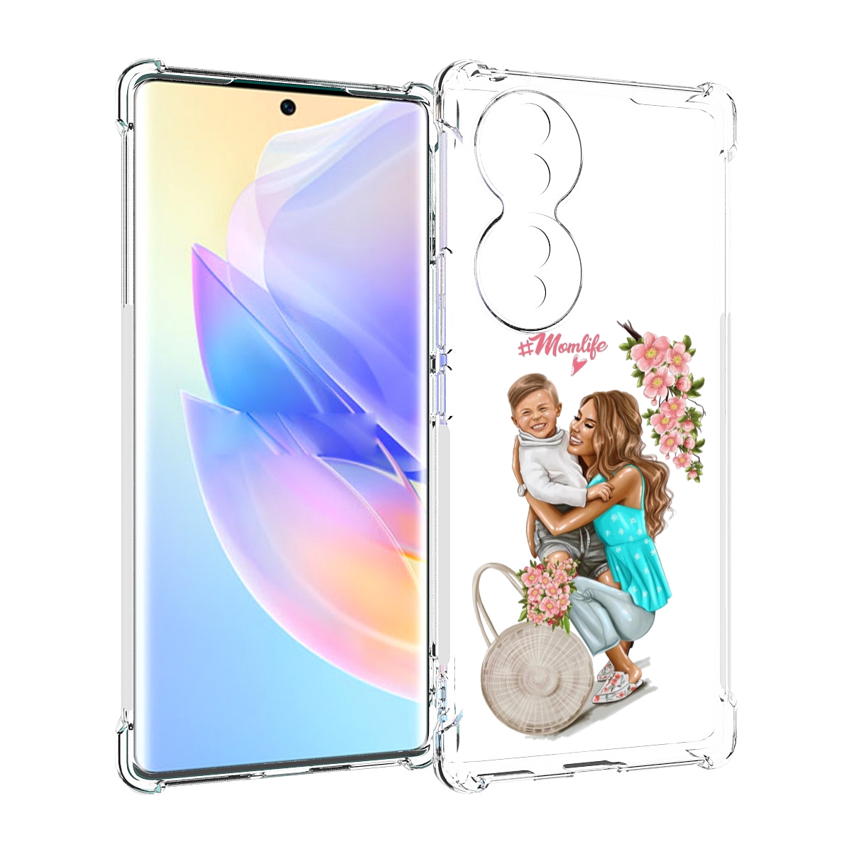 

Чехол MyPads Momlife для Honor 70, Прозрачный, Tocco
