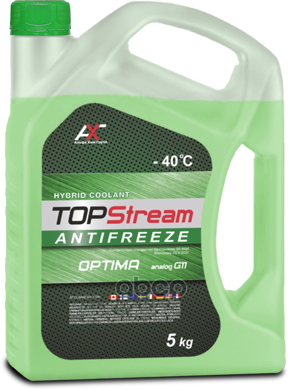 TOPSTREAM ATSOG00005 Антифриз TOPStream OPTIMA (зеленый) G11 5 л