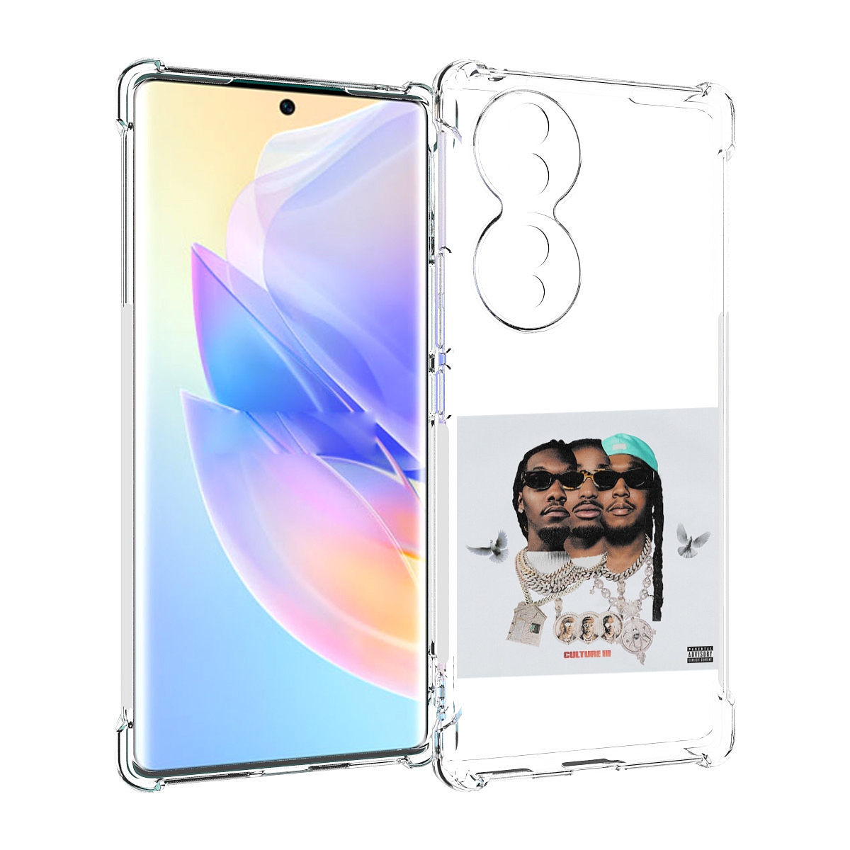 

Чехол MyPads Migos - Culture III для Honor 70, Прозрачный, Tocco