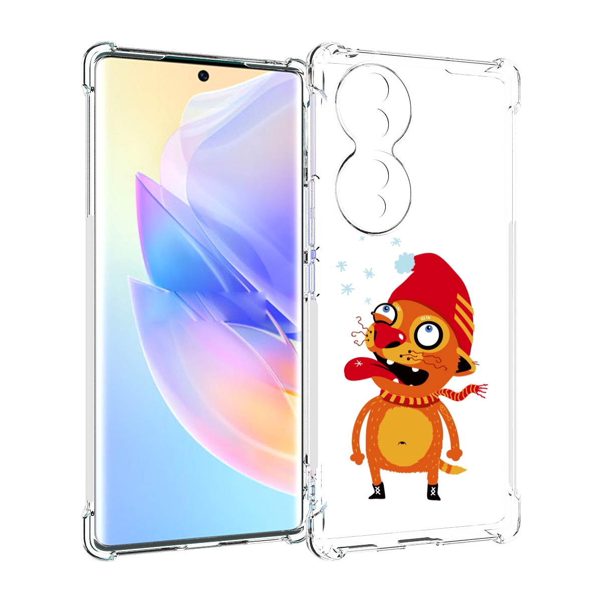 

Чехол MyPads Зимний кот для Honor 70, Прозрачный, Tocco