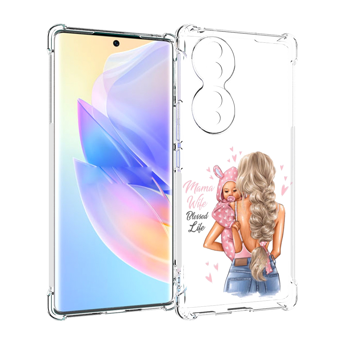 

Чехол MyPads Mama-wibe для Honor 70, Прозрачный, Tocco