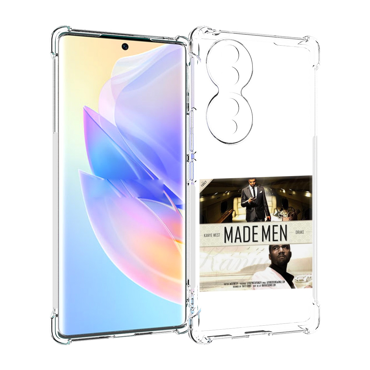 

Чехол MyPads Kanye West & Drake - Made Men для Honor 70, Прозрачный, Tocco