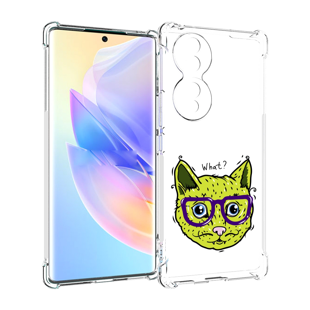 

Чехол MyPads Зеленый кот для Honor 70, Прозрачный, Tocco