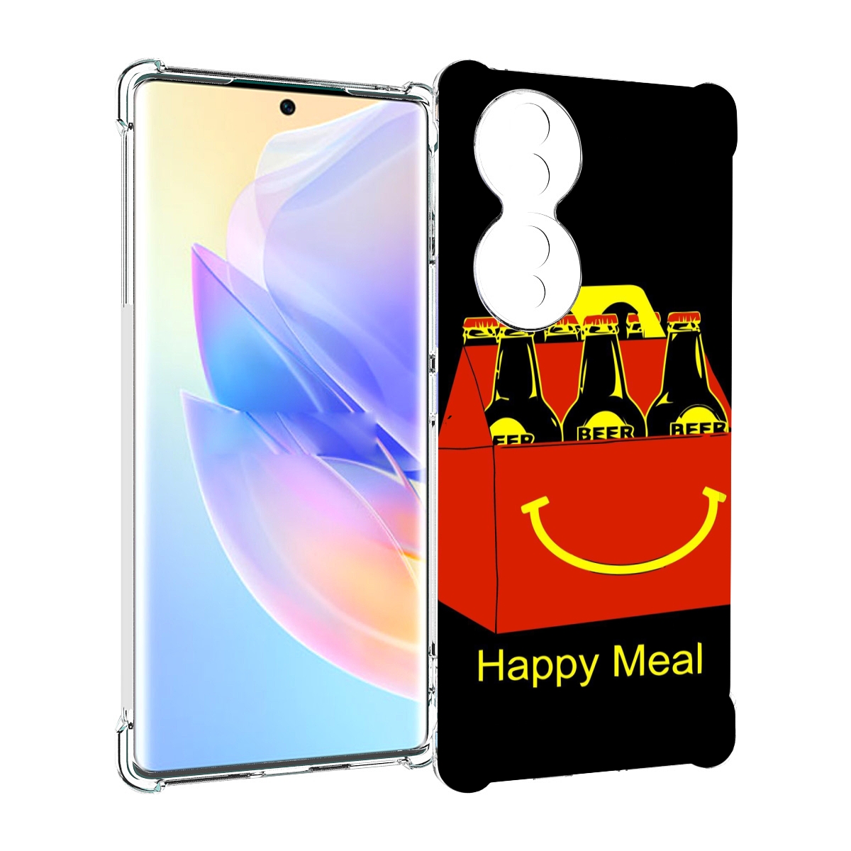 

Чехол MyPads Happy Meal для Honor 70, Прозрачный, Tocco