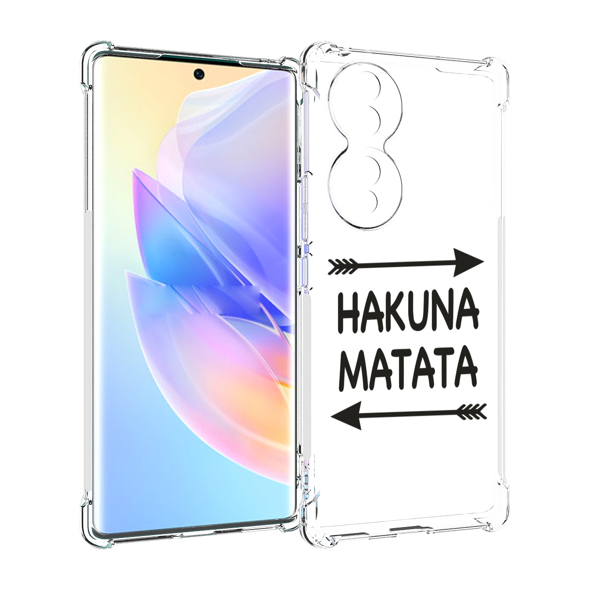 

Чехол MyPads Hakuna-Matata для Honor 70, Прозрачный, Tocco