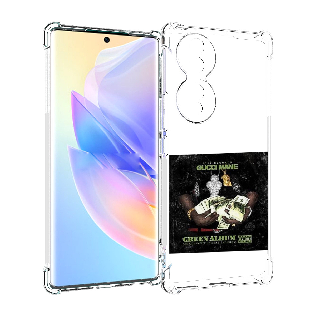 

Чехол MyPads Gucci Mane & Migos - The Green Album для Honor 70, Прозрачный, Tocco