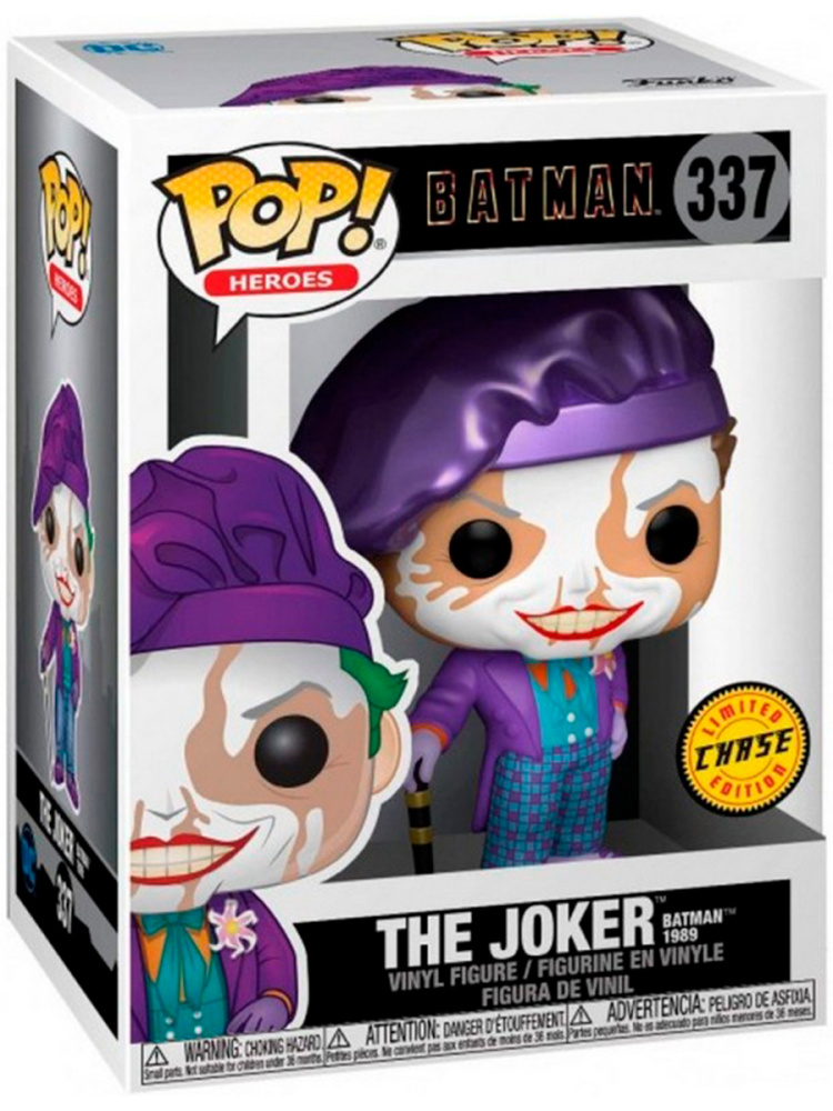 

Фигурка Funko POP! Джокер в фиолетовом берете Бэтмен 1989 Batman Joker №337 Chase 9,5 см, POP! Джокер в фиолетовом берете Бэтмен 1989 Batman Joker №337 Chase (9,5 см)