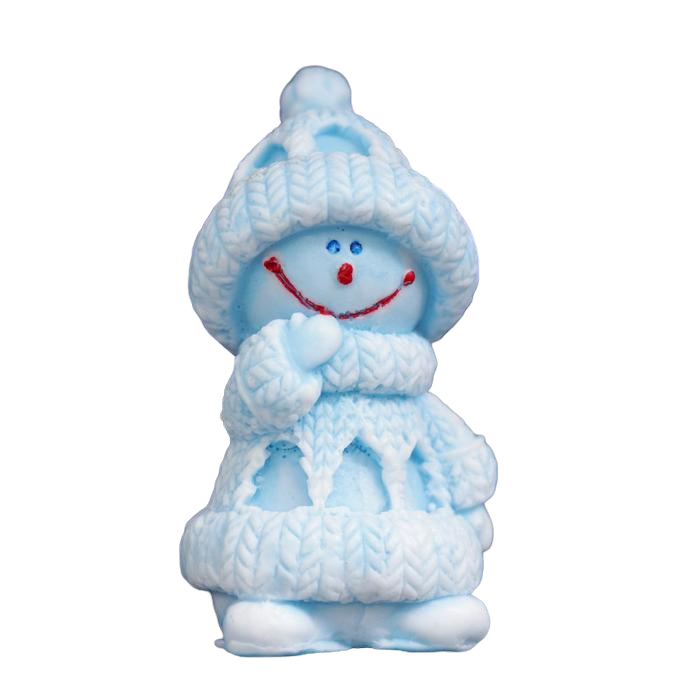 Мыло фигурное Снеговик белый, 90гр, 4,5х4,5х9,5см triol свитер снеговик l