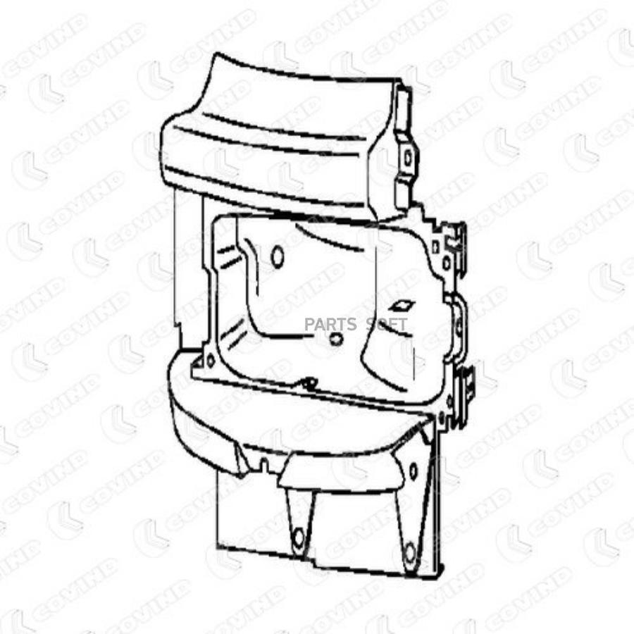 

COVIND 144154 144/154_корпус фары! правый\ Scania R.114/124/144, P.94/114/124