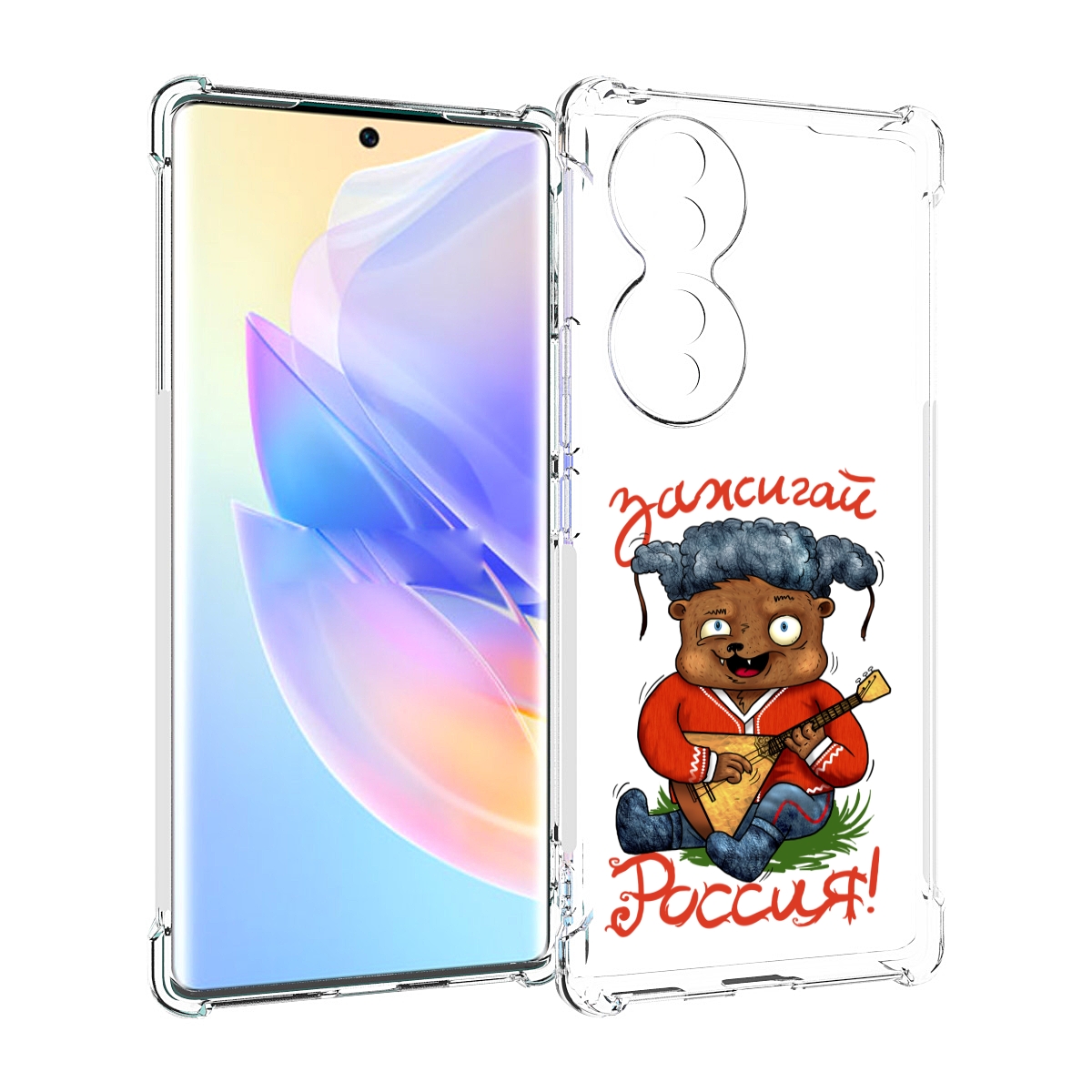 

Чехол MyPads Зажигай Россия для Honor 70, Прозрачный, Tocco