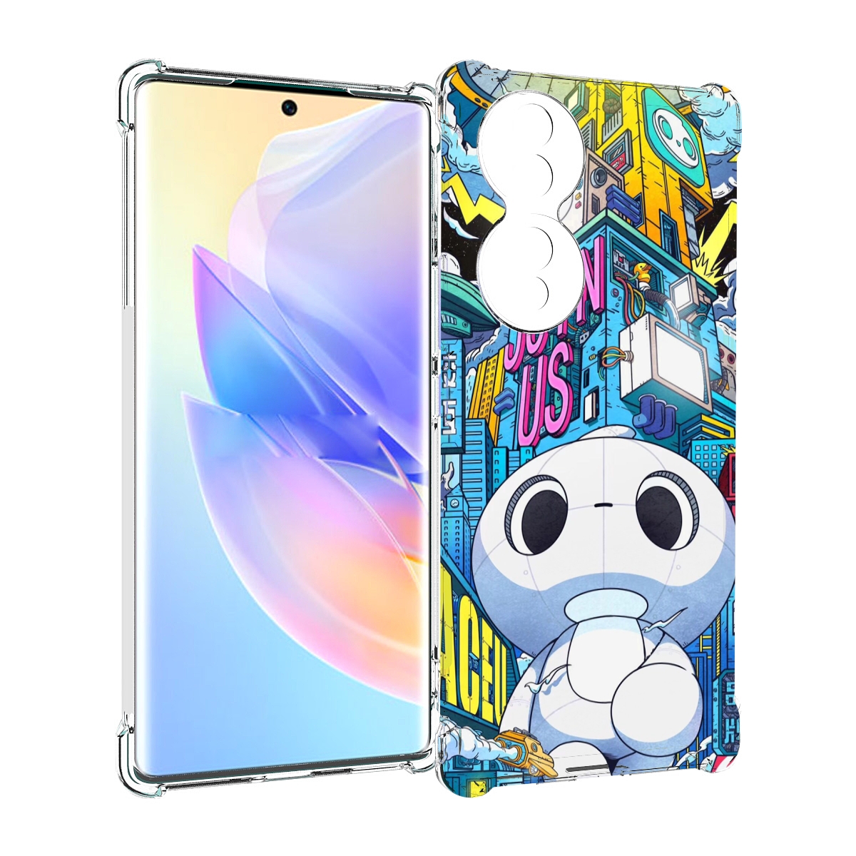 

Чехол MyPads FaceU для Honor 70, Прозрачный, Tocco