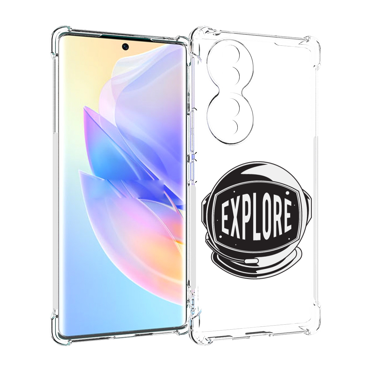 

Чехол MyPads Explore для Honor 70, Прозрачный, Tocco