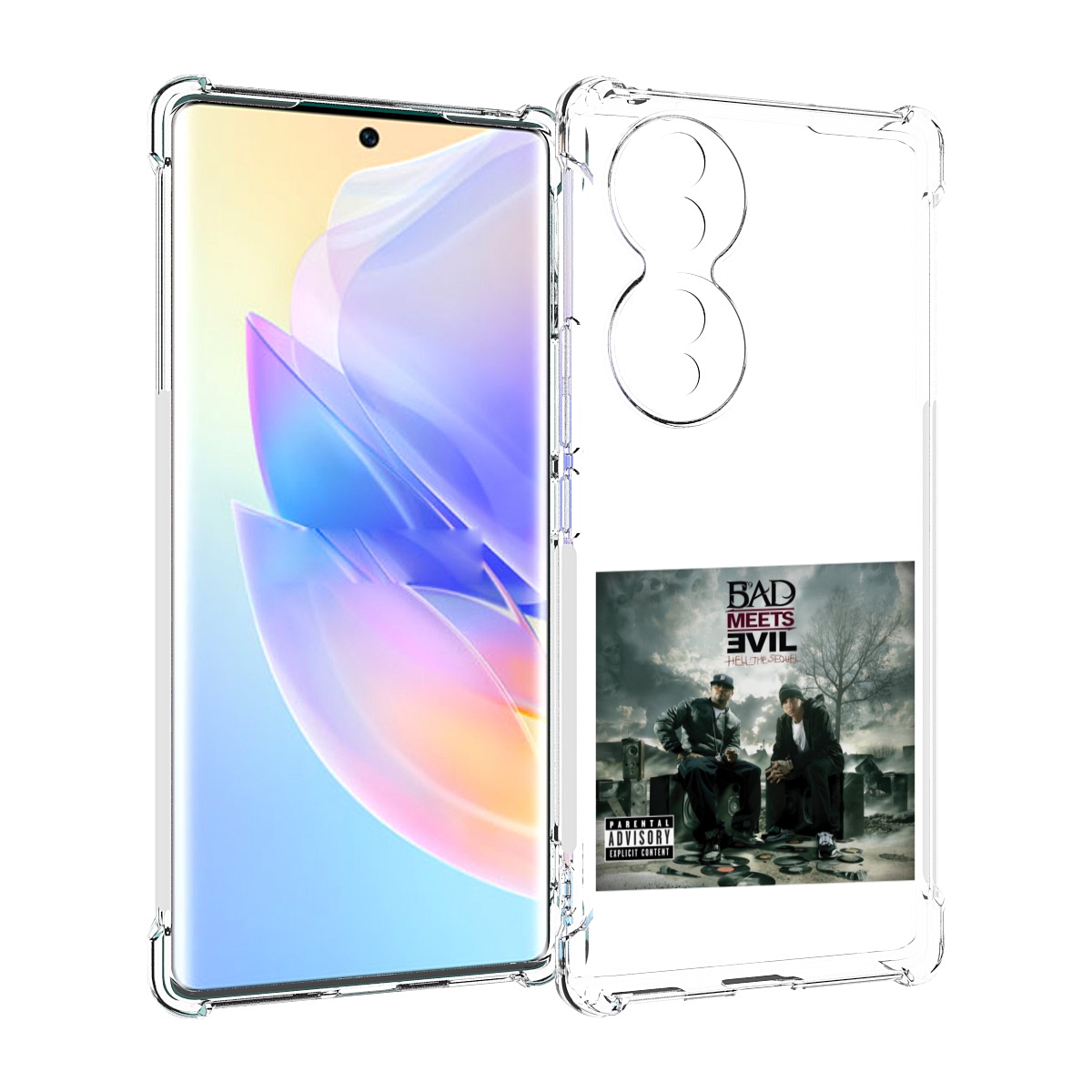 

Чехол MyPads Eminem BAD MEETS EVIL – HELL THE SEQUEL для Honor 70, Прозрачный, Tocco