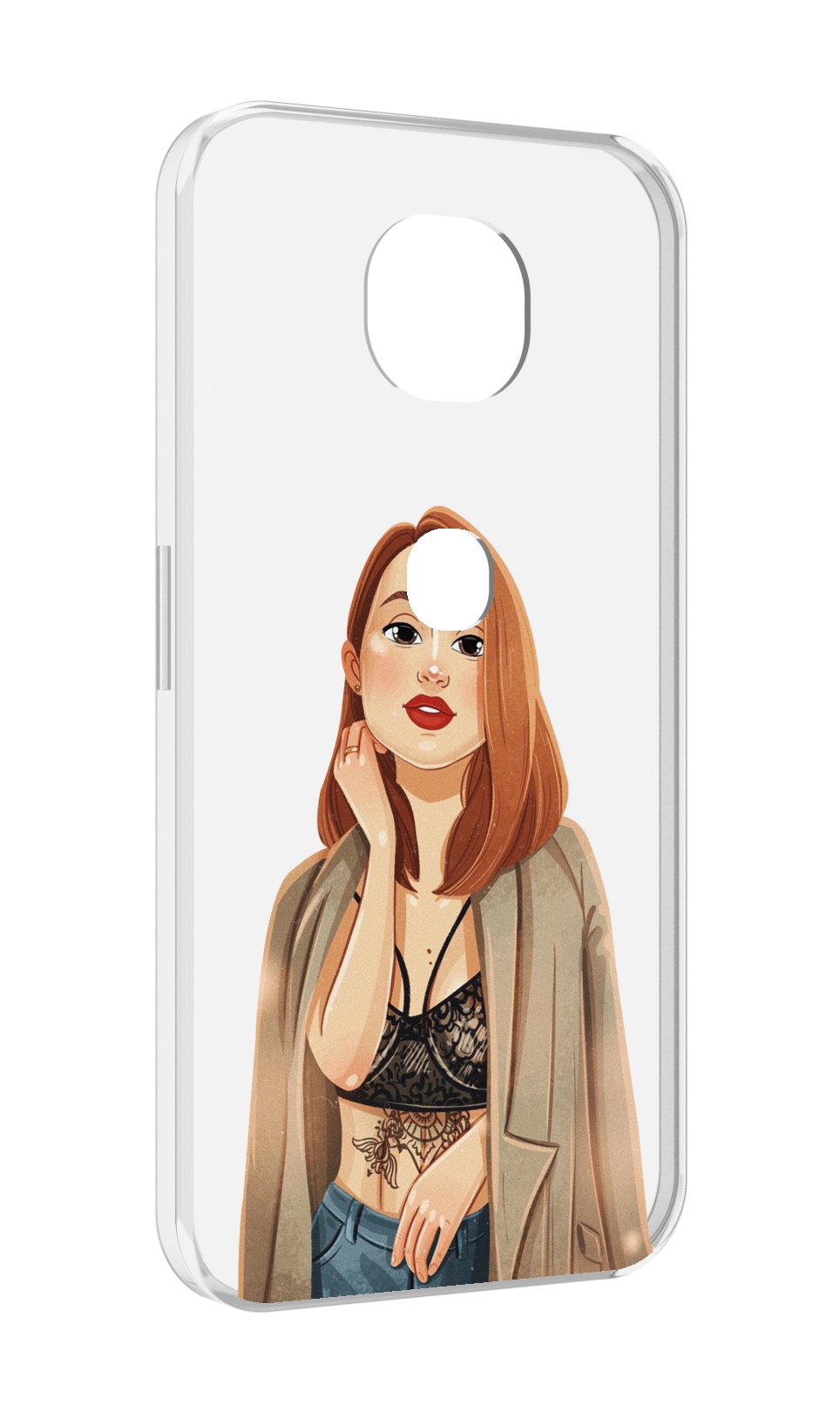 

Чехол MyPads девушка-в-кружевном-2 для Motorola Moto G5S (XT1799-2), Прозрачный, Tocco