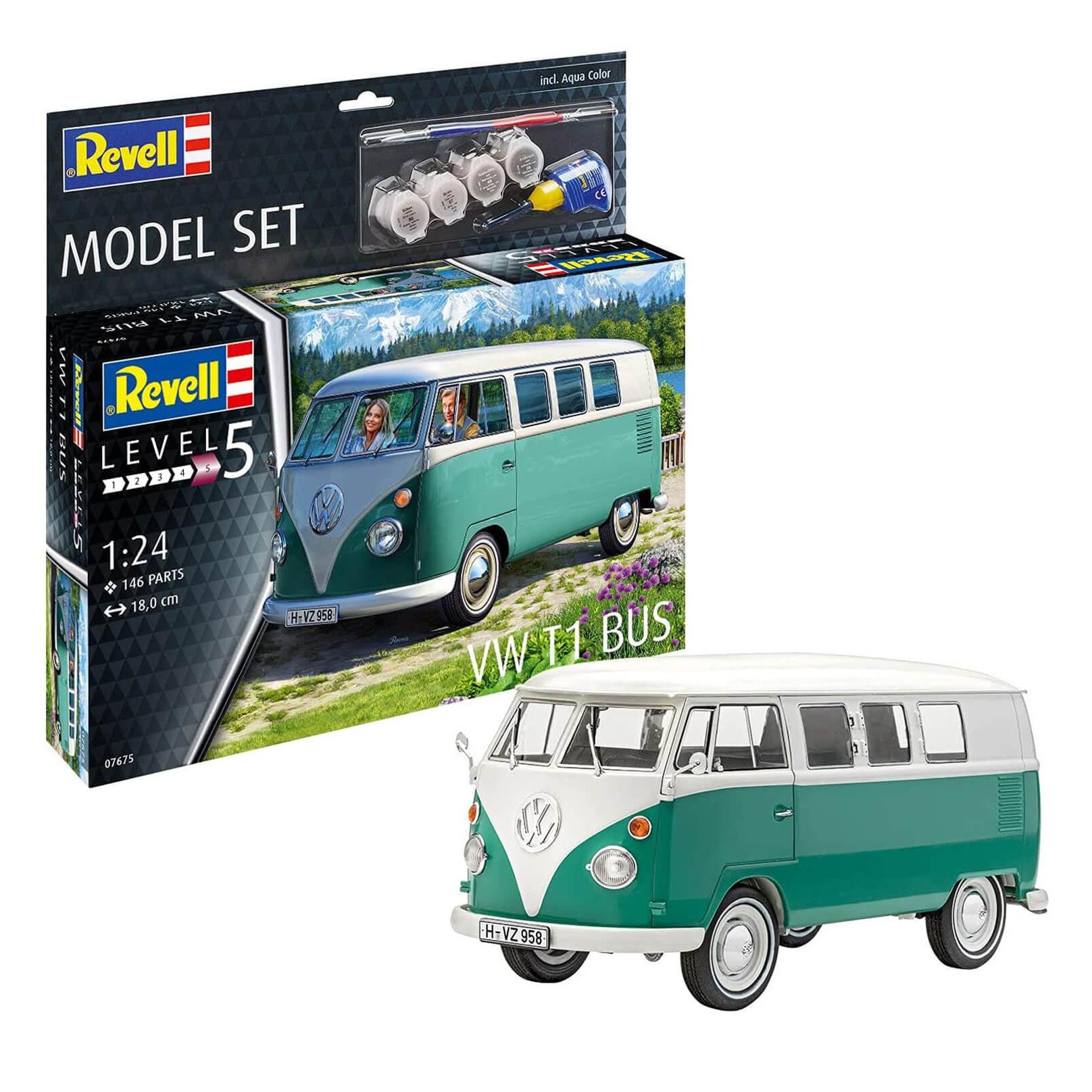 

07675N Revell 1/24 Набор Автобус VW T1 + краски, 07675N