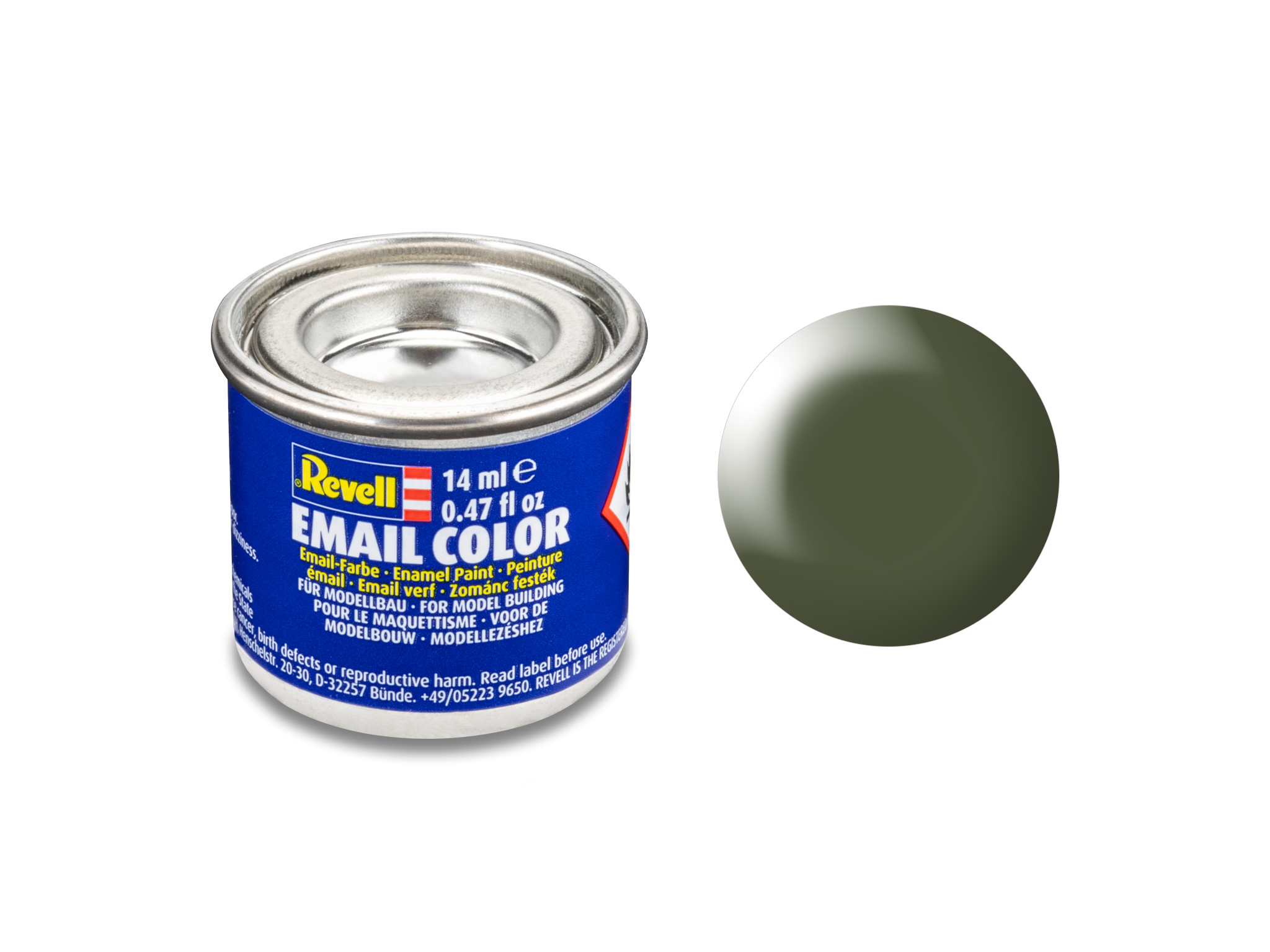 фото 32361 revell краска эмалевая оливково-зеленая ral6003 шелково-матовая (olive green, silk r