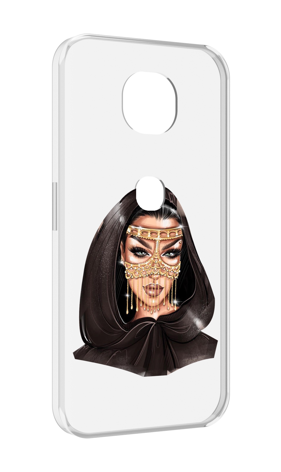 

Чехол MyPads девушка-в-золотой-маске для Motorola Moto G5S (XT1799-2), Прозрачный, Tocco
