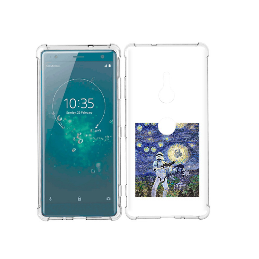 

Чехол MyPads Tocco для Sony Xperia XZ3 star wars звездная ночь, Прозрачный, Tocco