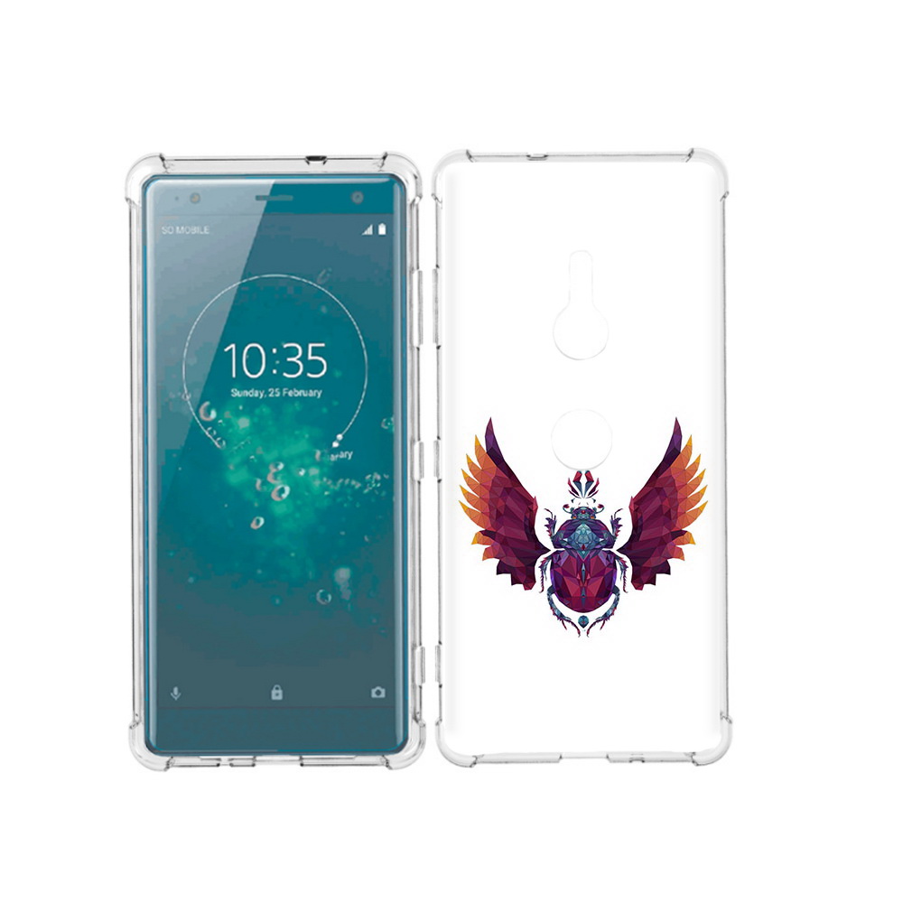 

Чехол MyPads Tocco для Sony Xperia XZ3 алмазный скоробей, Прозрачный, Tocco