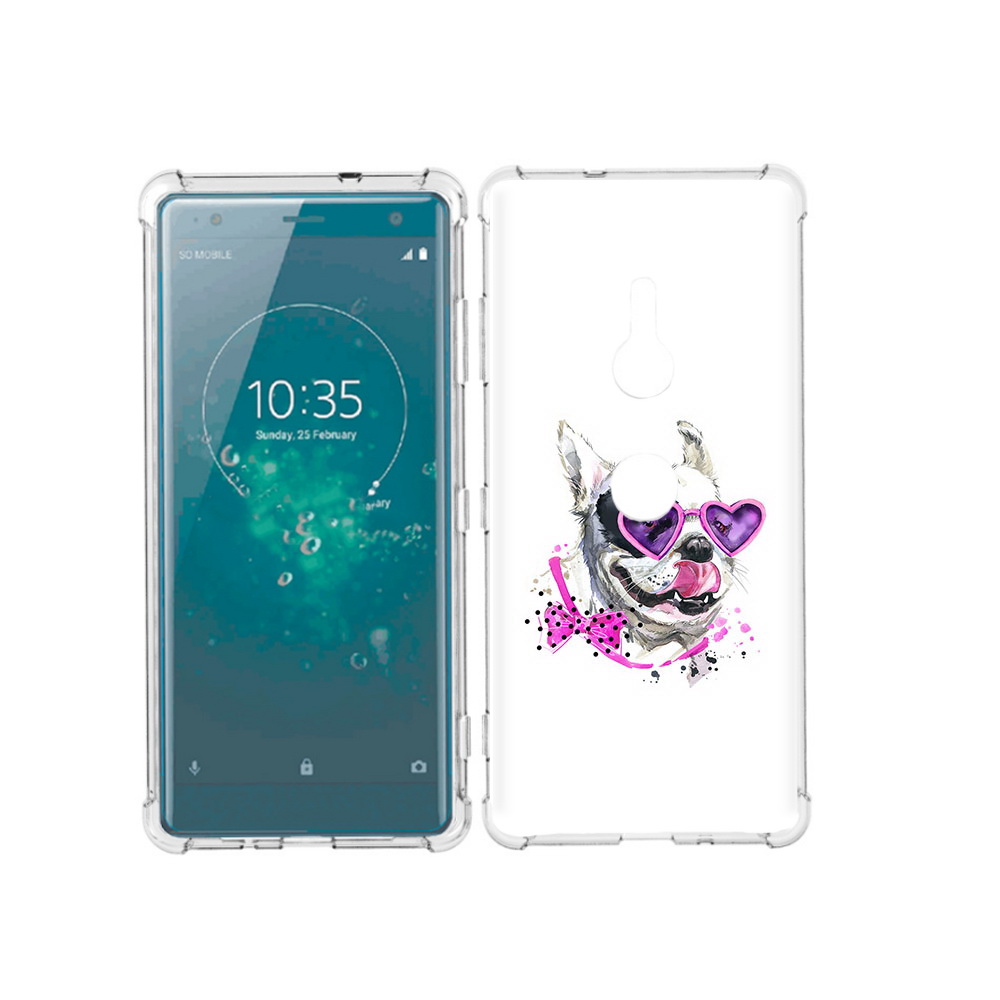 

Чехол MyPads Tocco для Sony Xperia XZ3 акварельный пёс, Прозрачный, Tocco