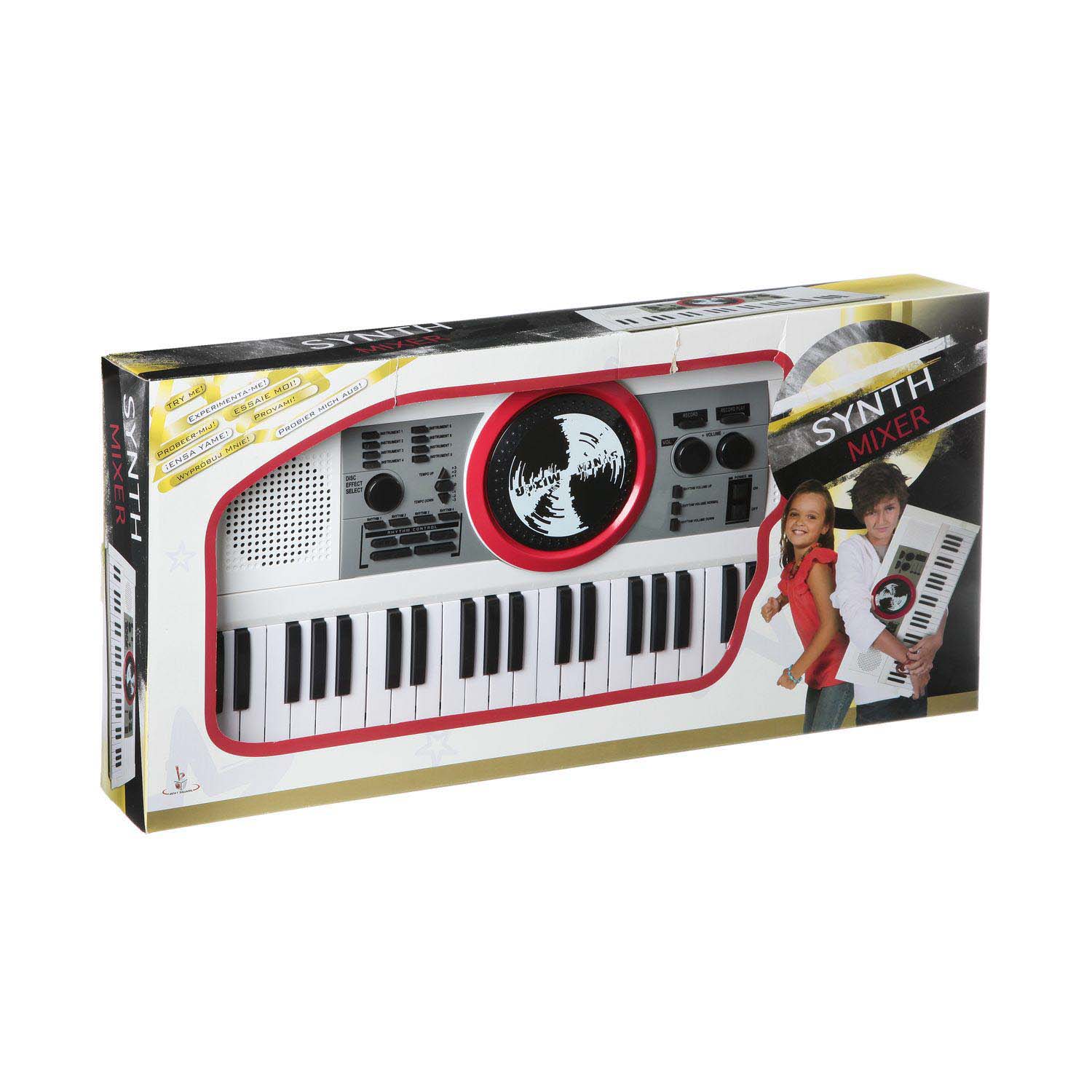 фото Детский музыкальный инструмент синтезатор synth mixer, 49 клавиш (на батарейках) potex ksb