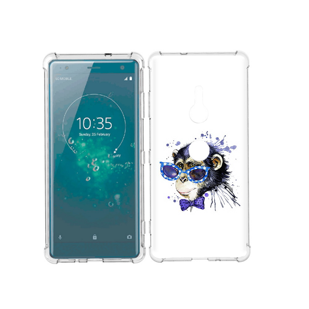 

Чехол MyPads Tocco для Sony Xperia XZ3 акварельная обезьяна, Прозрачный, Tocco