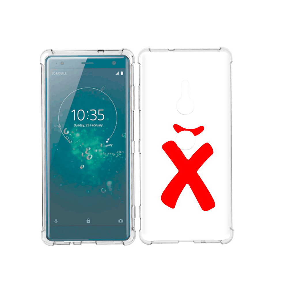 

Чехол MyPads Tocco для Sony Xperia XZ3 абстракция буква х, Прозрачный, Tocco