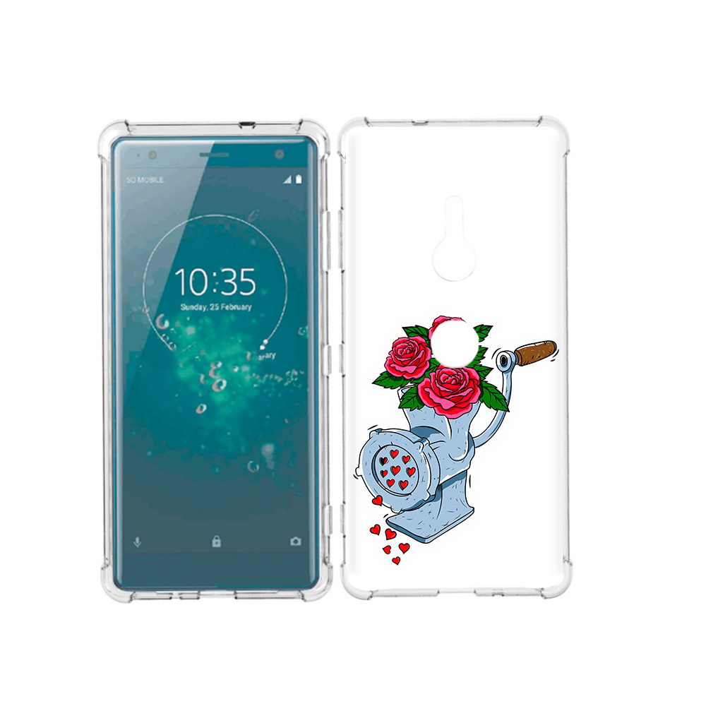 

Чехол MyPads Tocco для Sony Xperia XZ3 Цветочные сердца, Прозрачный, Tocco